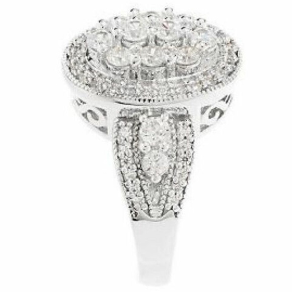 QVC 1.10ct Diamonique Sterling Silver Ring by IMENA Sz 8 NWOT - Picture 6 of 9